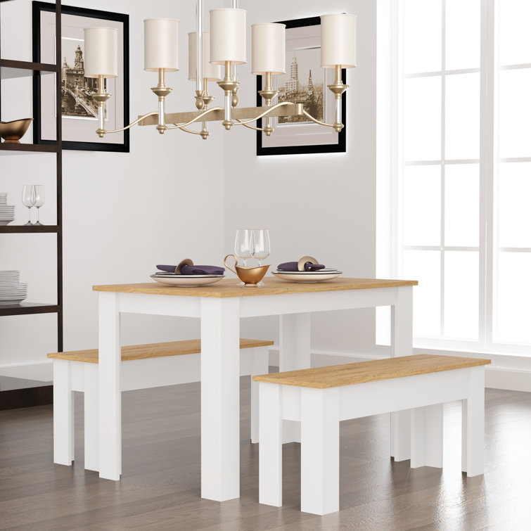 Wayfair bench deals dining set